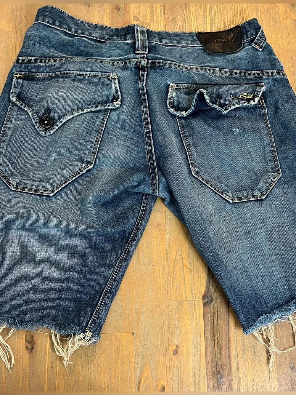 y2k Ed Hardy jorts